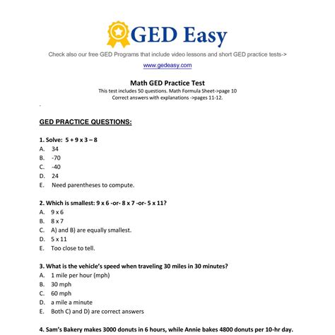 how hard is the math ged test 2014|is the ged test easy.